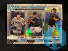 2021 Bowman Chrome Talent Pipeline #TP-MIA JJ Bleday Edward Cabrera Tommy Eveld